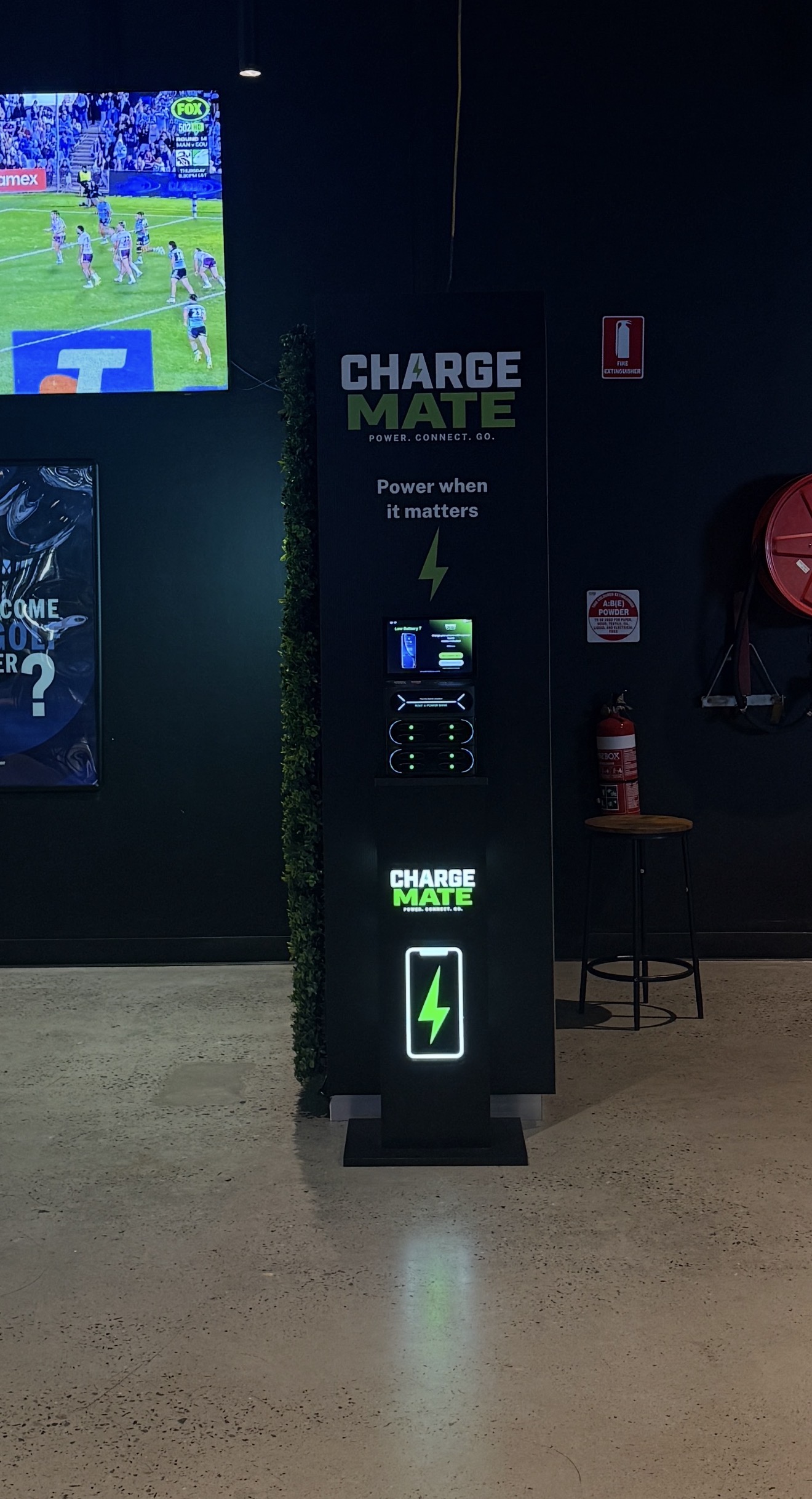 ChargeMate station inside a venue